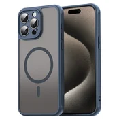 Hibridni ovitek HaloFrost II MagSafe za iPhone 15 Pro Max - navy blue