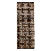 Crna/u prirodnoj boji rucno radena staza od mješavine jute 80x230 cm Meander Jute – Flair Rugs
