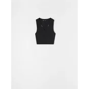 Sinsay - Pamucni crop top - crno