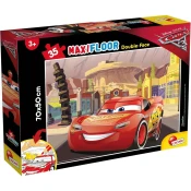 Avtomobili 2 v 1 maxi 35-delni puzzle in pobarvanka 70x50 cm - Lisciani