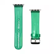 Transparent Apple Watch Sport Silicone Strap 38/40/41mm svetlo zeleni
