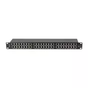 Lanberg Patch panel 48 priključaka 1U 19 CAT.6a FTP, oklopljen, crni PPSA-1048-B