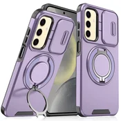 Maska za mobilni telefon Samsung Galaxy S24 CAMSHIELD RING STAND, Ljubicasta