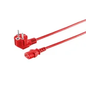 MicroConnect Napajani kabel Schuko - C13 1,8m Rdeč