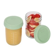 Badabulle steklene sklede s pokrovi 2x 220ml