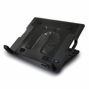 ACT AC8110 17 hladilno stojalo za prenosnik z 2-port HUB, do 17 LED, ventilator, črna