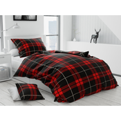 Bombažna posteljnina ALBURY rdeča + prevleka za vzglavnik 40 x 40 cm Dimenzije posteljnine: 70 x 90 cm | 140 x 200 cm