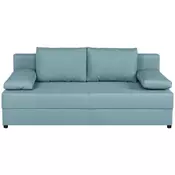 P & B ZOFA S POSTELJNO FUNKCIJO, metino zelena tekstil, leseni material