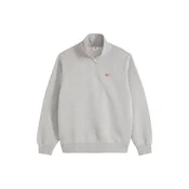 LEVIS ® Majica Original HM 1/4 Zip svetlo siva / krvavo rdeča