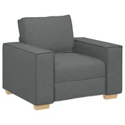Vidaxl Kavč s foteljem temno siv 100x78x84 cm blago