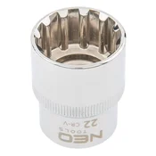 slomart Nasadni ključ NEO TOOLS Spline, 1/2, 22 mm