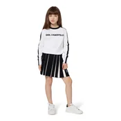 Otroški pulover s primesjo kašmirja Karl Lagerfeld bela barva, Z30936