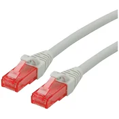 ROLINE Roline 21.15.2508 RJ45 omrežni kabel\, Patch kabel CAT 6 U/UTP 15.00 m siva 1 kos, (20420822)