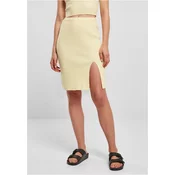 Womens ribbed skirt soft yellow