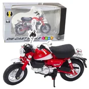 LEAN TOYS Motocikel retro klasičen, rdeč, s svetlobnim efektom, 1:12