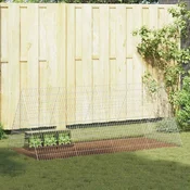 vidaXL Kletka za zajce srebrna 215 x 100 x 85 cm Cinkana jeklena