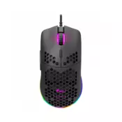 CANYON,Gaming Mouse with 7 programmable buttons, Pixart 3519 optical sensor, 4 levels of DPI and up to 4200, 5 million times key life, 1 65m Ultraweave cable, UPE feet and colorful RGB lights, Black, size:128 5x67x37 5mm, 105g