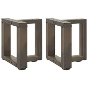 Noge za klub stolic T-oblika 2 kom Crne 30x25x(30-31) cm Celik
