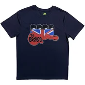 The Beatles Guitar & Flag Navy Blue XL Majica