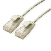 ROLINE Roline 21.15.3904 RJ45 omrežni kabel\, Patch kabel CAT 6a U/UTP 1.50 m siva  1 kos, (20420818)