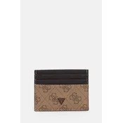 Usnjen etui za kartice Guess MITO bež barva, SMVELE LEA25