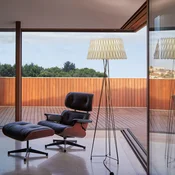 LZF LAMPS LZF Lola talna svetilka na stativu, črna/sivorjava - Dnevna soba/jedilnica - Dizajn - črna, slonokoščena - Kovina
