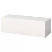BESTA Spojene police i vrata, bela/Selsviken v. sjaj bela, 120x42x38 cm