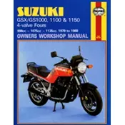 Suzuki Gs/GSX1000, 1100 & 1150 4-Valve Fours (79 - 88)