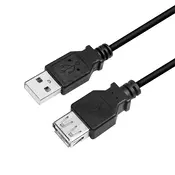 LOGILINK USB Extension Cable USB 2.0 (F) to USB 2.0 (M) 3m Black CU0011B
