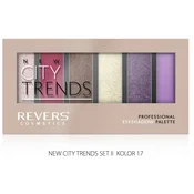REVERS Paleta senčil za oči Revers City Trends s 17 obstojnimi odtenki, 6 odtenkov