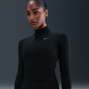 Nike One Fitted Womens Dri-FIT 1/4-Zip Mid Layer - Black - Polyester