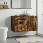 vidaXL vidaXL Kopalniška omarica vmes Dimljen hrast 30 x 35 x 50 cm, (5000245791)