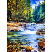 Grafika - Puzzle Beautiful Waterfall in the Forest - 500 kosov