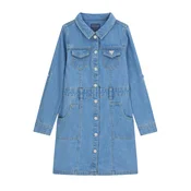 Guess Jeans obleka J6RK32 D4EU0 Modra Regular Fit