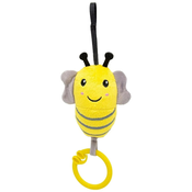 Vibrirajuća igračka za bebe BabyJem - Pčela, žuta, 15 ? 8 cm