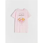 Reserved - Spalna srajca Pusheen - pastelno roza
