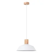 Sollux SL.1321 - Luster na sajli FANO 1xE27/15W/230V precnika 34 cm bela