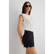 Trendyol Bluza črna / bela