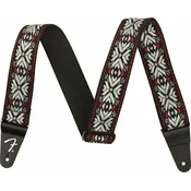 Fender Pasadena Woven Strap Red Snowflake Tekstilni remen za gitaru (Kao novo)
