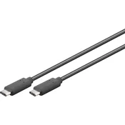 Goobay | USB-C kabel | Moški | 24-pinski USB-C | Moški | Črn | 24-pinski USB-C | 3 m