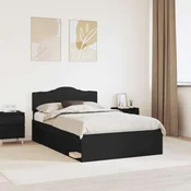 vidaXL vidaXL Konstrukcija postelje Črna 120 x 190 cm Masivno borovo les, (5000102128)