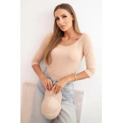 Kesi Blouse round neckline cappuccino