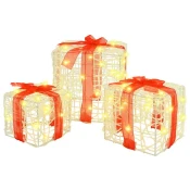 Poklonska kutija 3 pcs Topla bijela 20 x 20 x 20 cm Akril