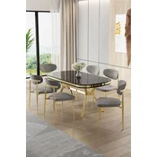 Hanah Home Trpezarijski set, 7 komada, Sivi