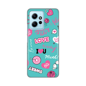 Silikonska maska za Xiaomi Redmi Note 12 4G (EU) Love Print tirkizna