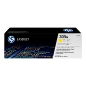Originalni toner HP 305A Yellow za LaserJet, standardna zmogljivost 2.600 strani.