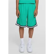 Mens Stripes Mesh Shorts - Green