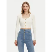 Elisabetta Franchi Pletena jopica MK53S51E2 Écru Regular Fit
