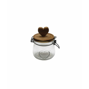 POSODA STEKLENA S POKROVOM 14cm HEART