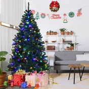 Northix Umetno božično drevo 180 cm, LED diode, ki spreminjajo barvo, kovinsko stojalo